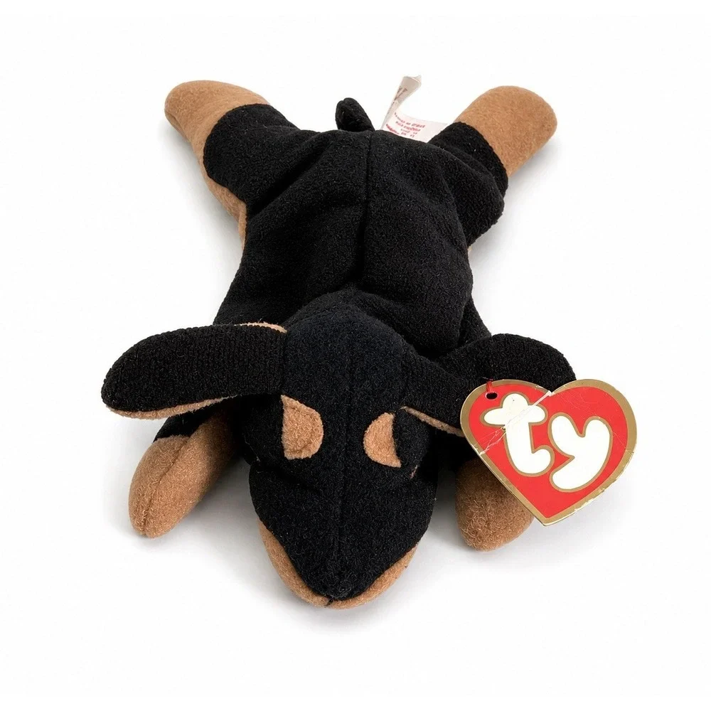 Ty Teenie Beanie Babies Doby The Doberman Dog Plush Stuffed Animal Toy